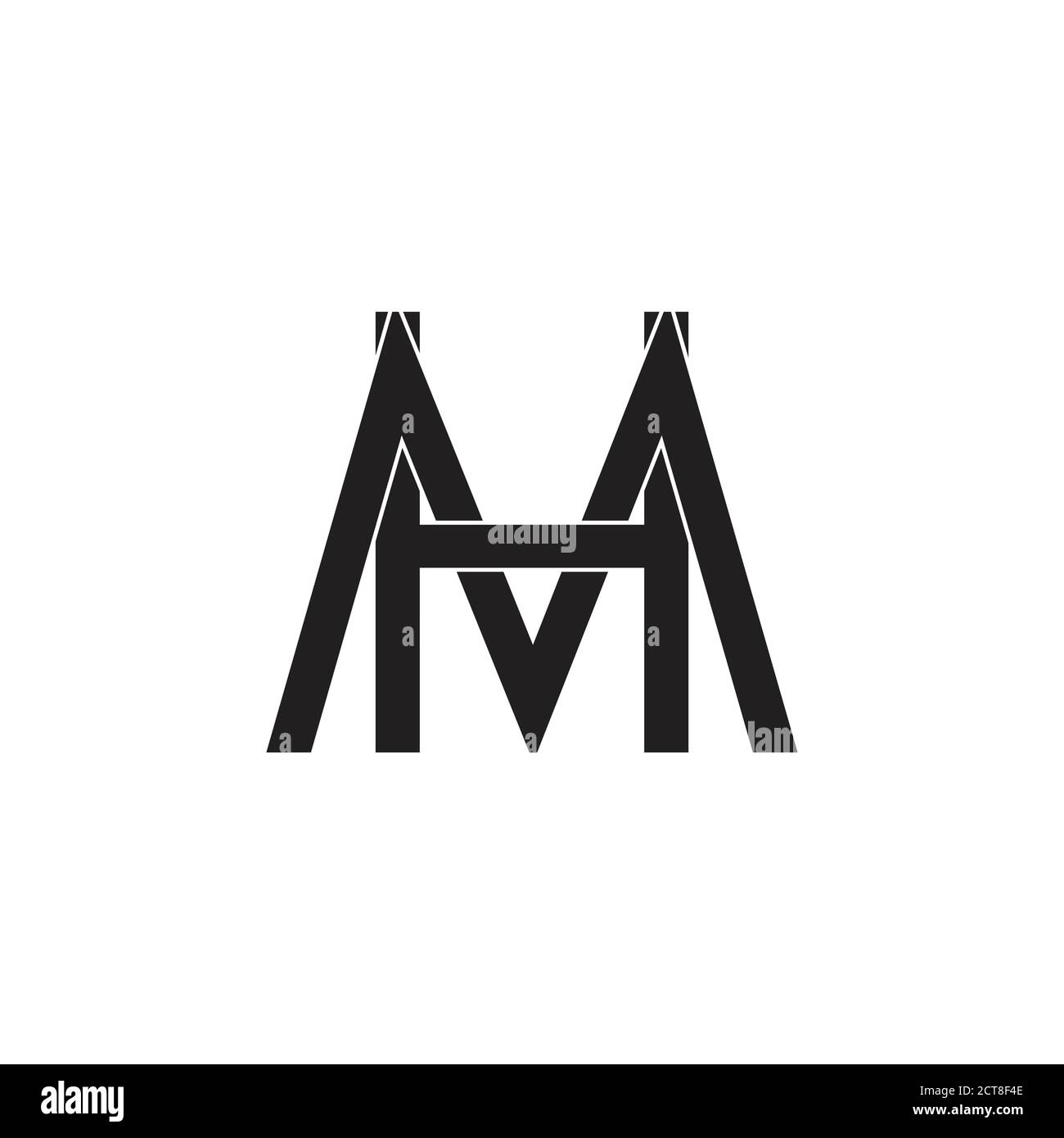 letter hm linked overlapping logo vector Stock Vector Image & Art - Alamy