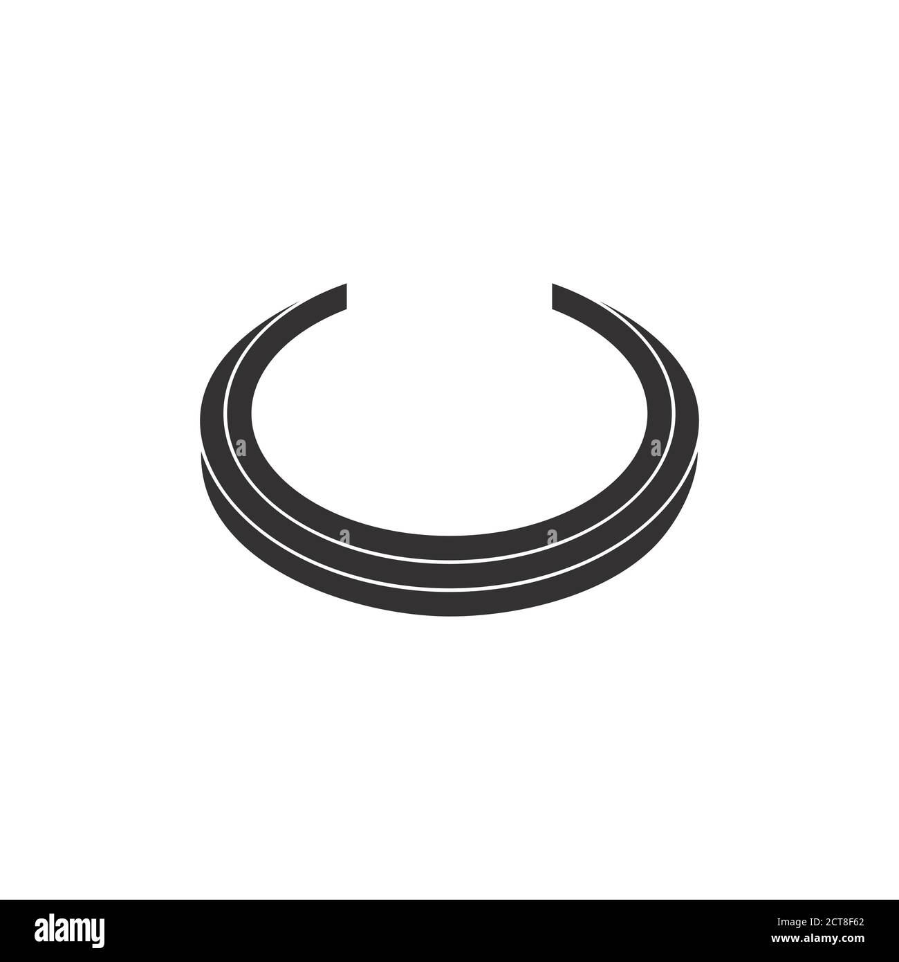simple stripes circle logo vector Stock Vector Image & Art - Alamy