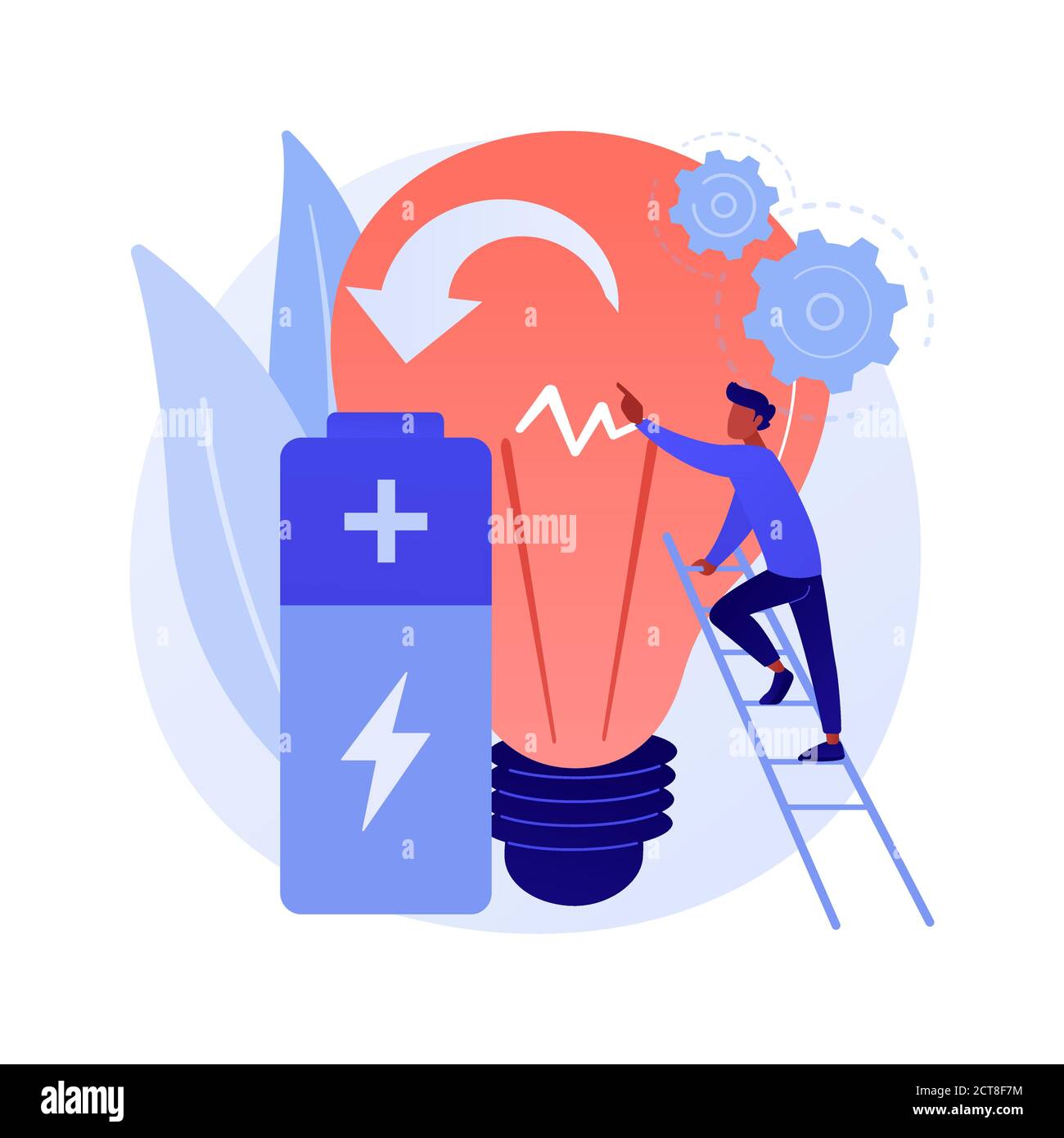 Innovative battery technology abstract concept vector illustration ...