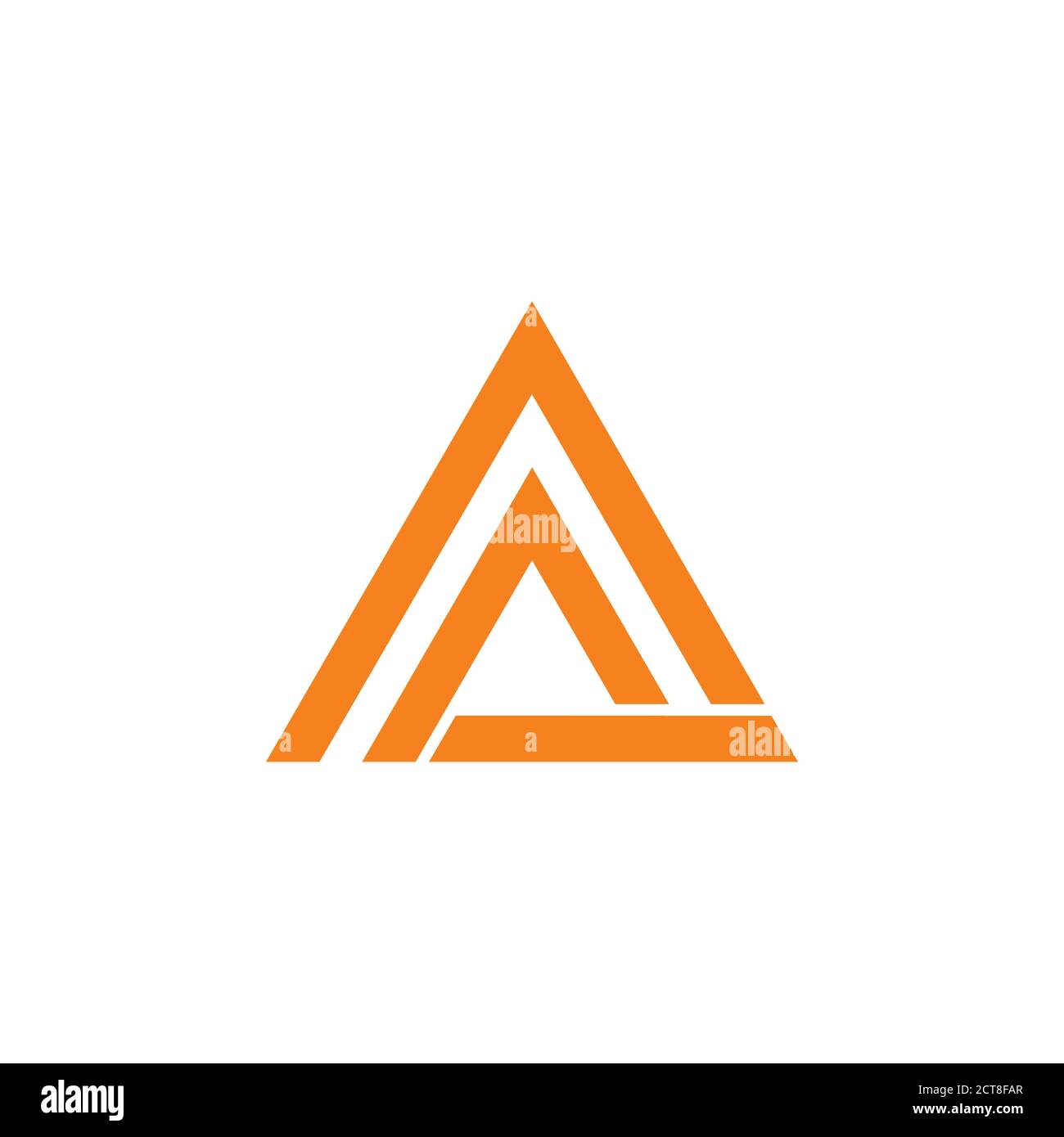 stripes triangle linked geometric line logo Stock Vector