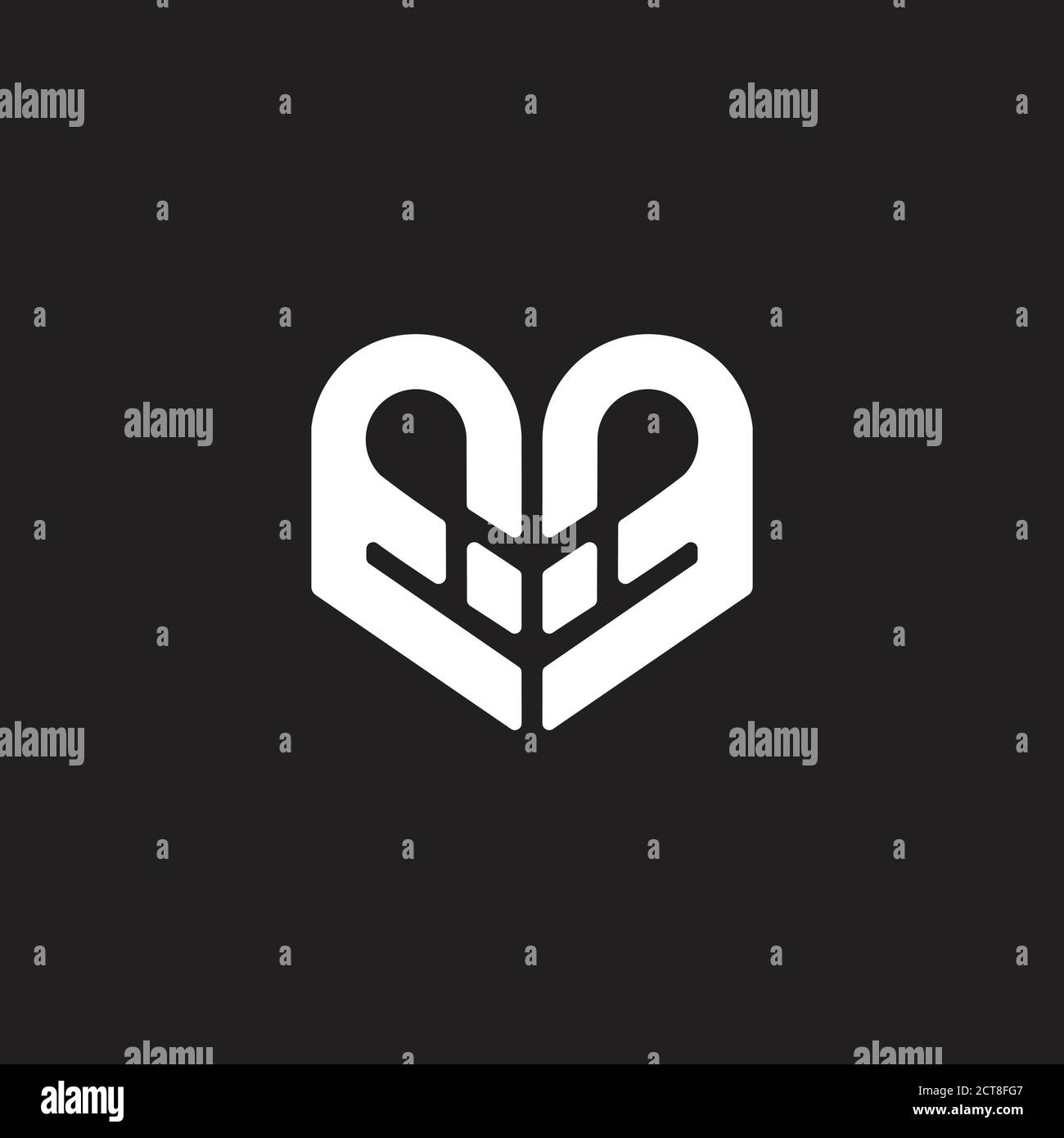 abstract letter ti simple geometric line logo vector Stock Vector