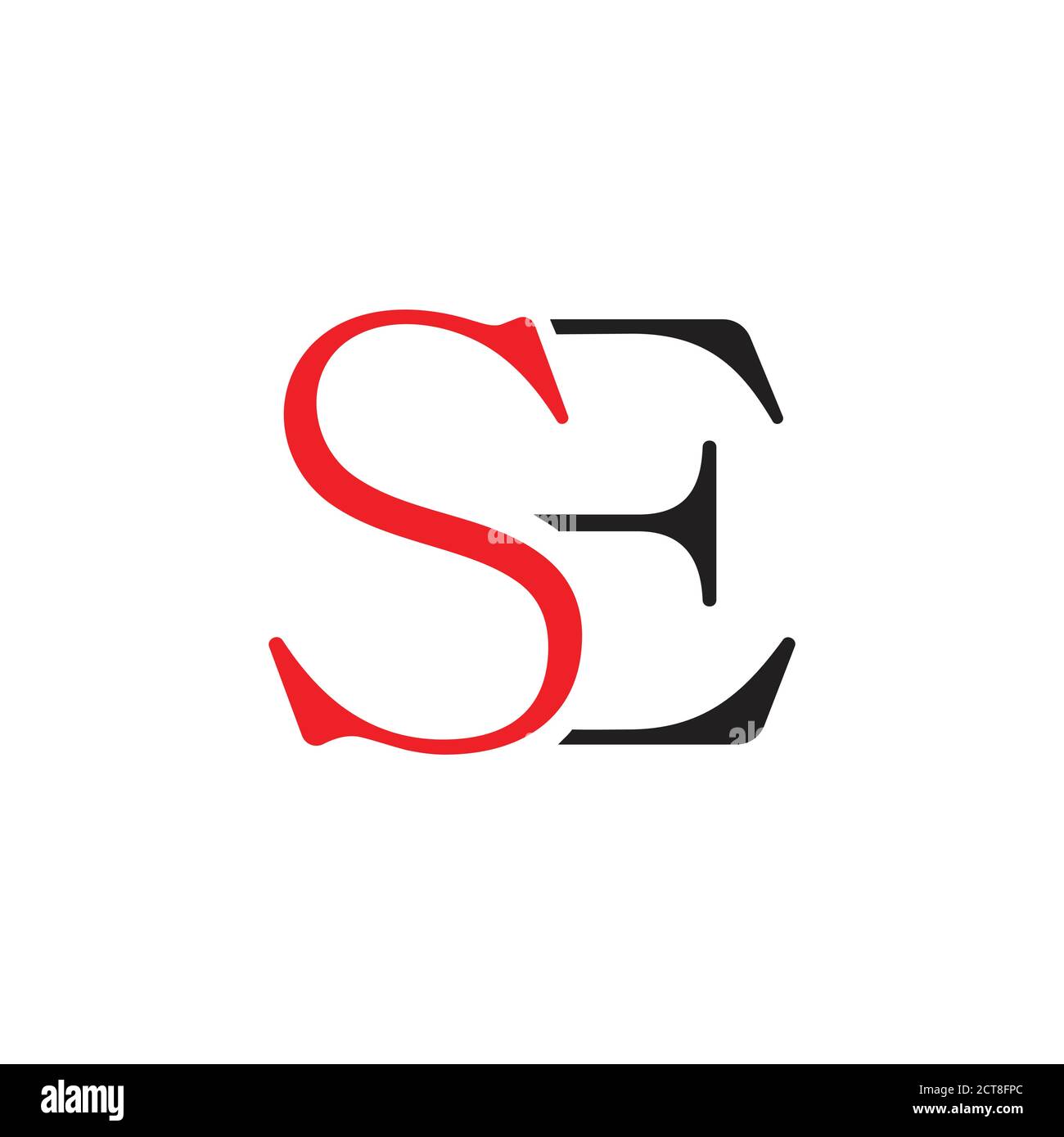 letters se simple linked logo vector Stock Vector Image & Art - Alamy
