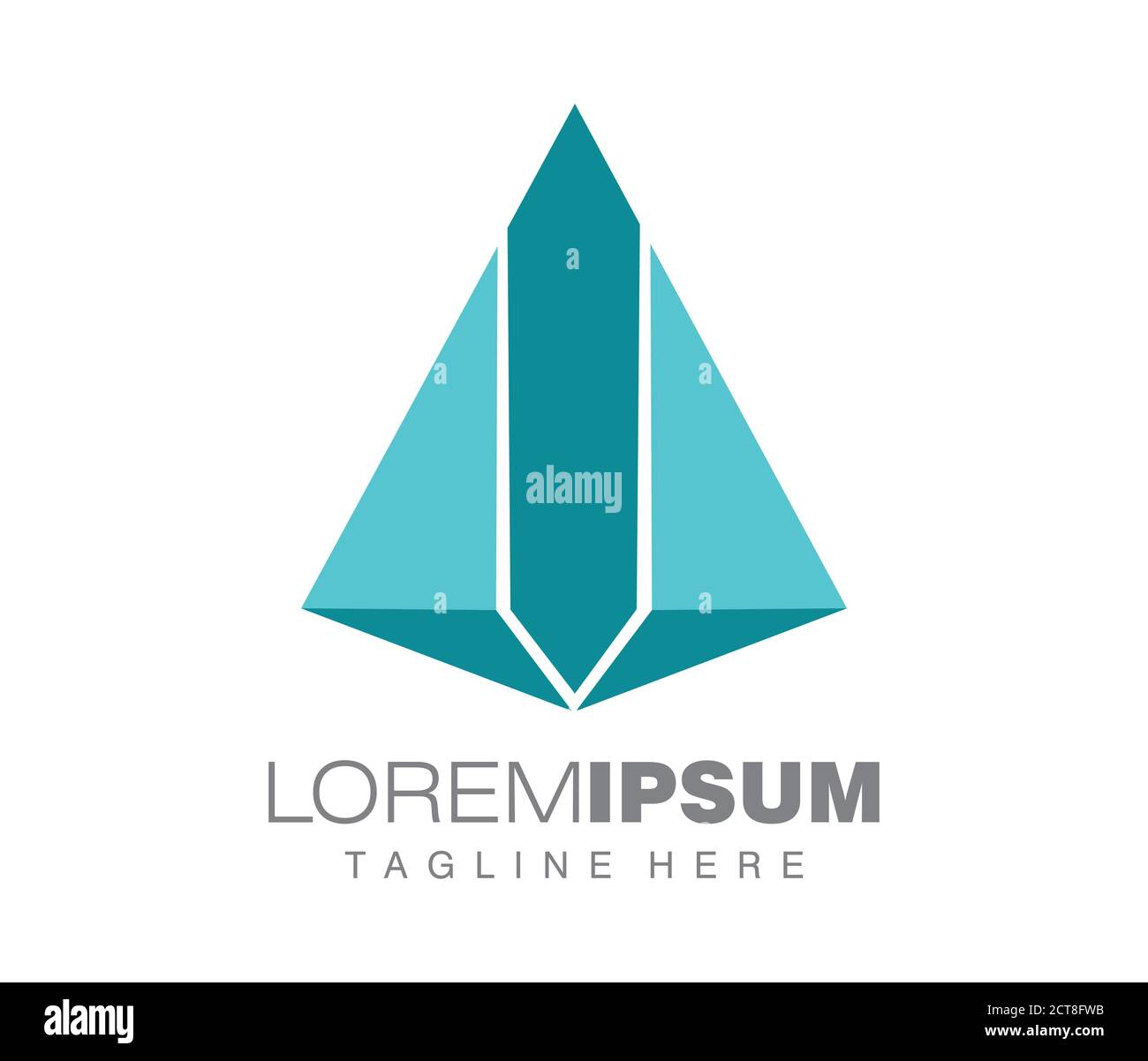 A vector Illustration of Blue Triangle Diamond Shape Logo Sign Stock ...