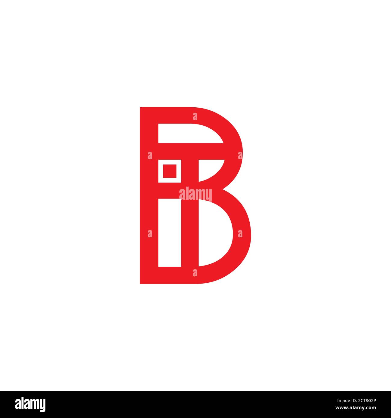 letter tb linked geometric line logo vector Stock Vector