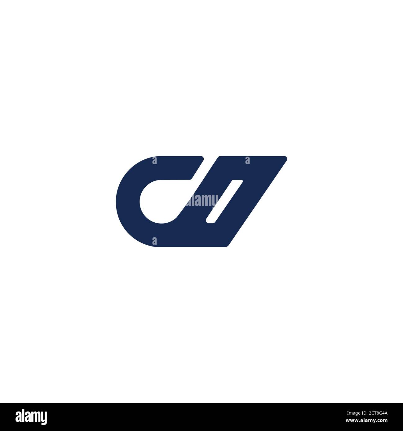 abstract letter co simple geometric line logo vector Stock Vector