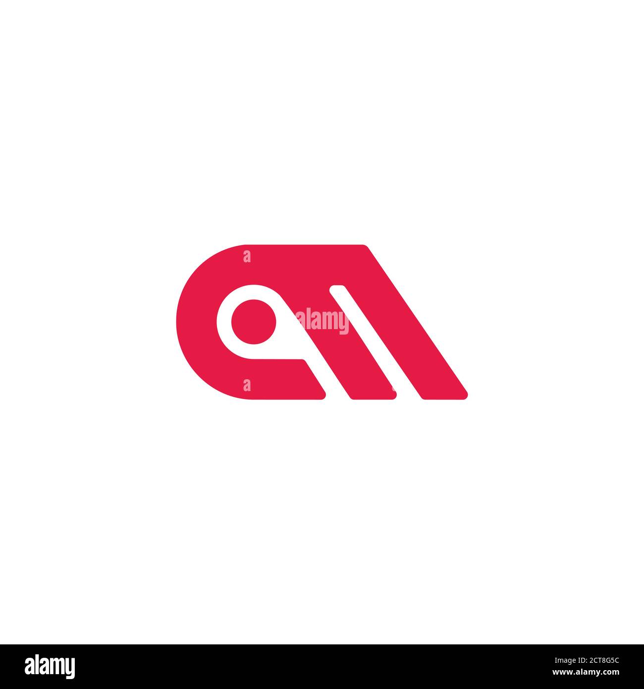 abstract letter am simple geometric line logo vector Stock Vector Image ...