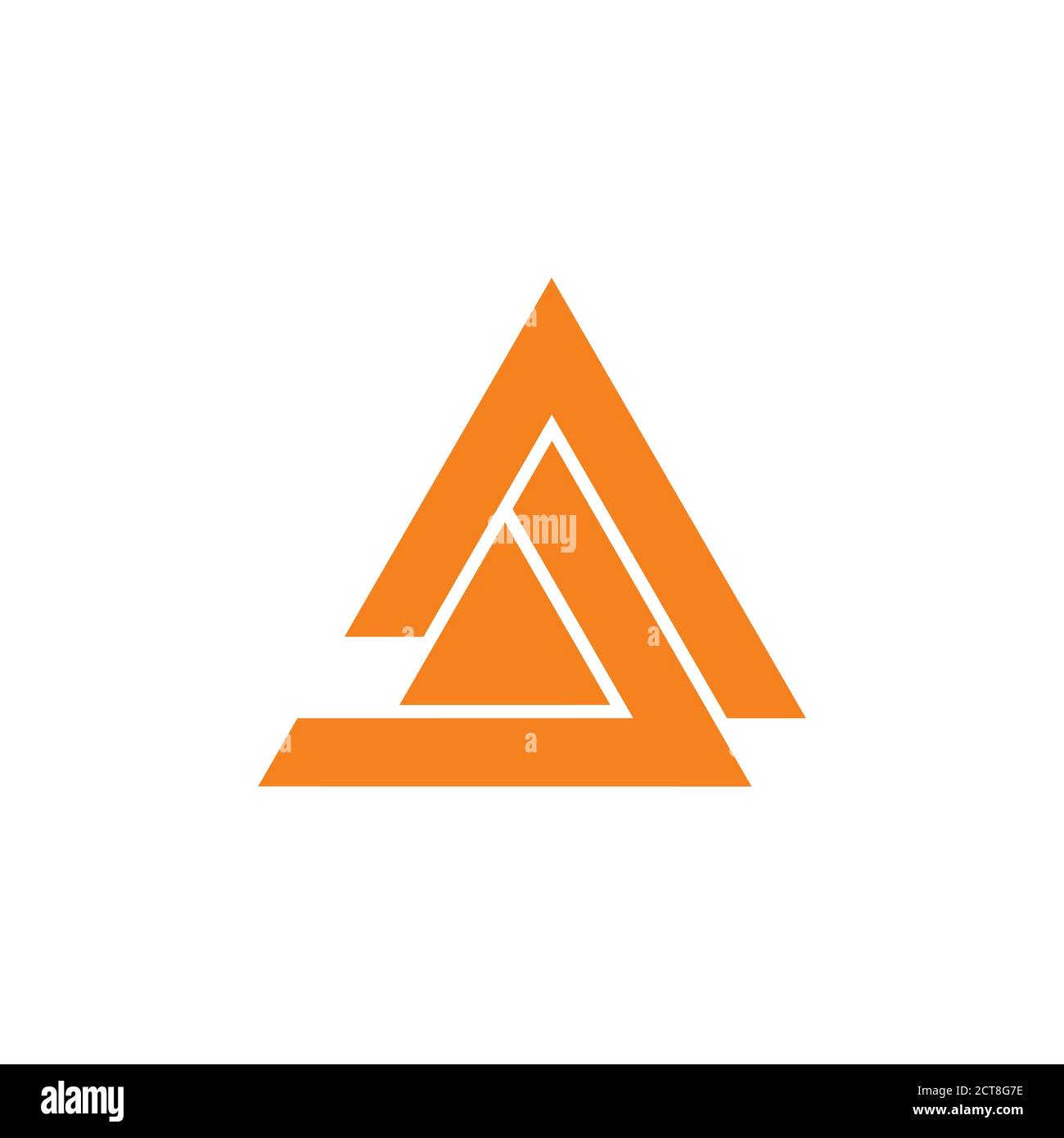 abstract arrow up simple triangle geometric logo Stock Vector