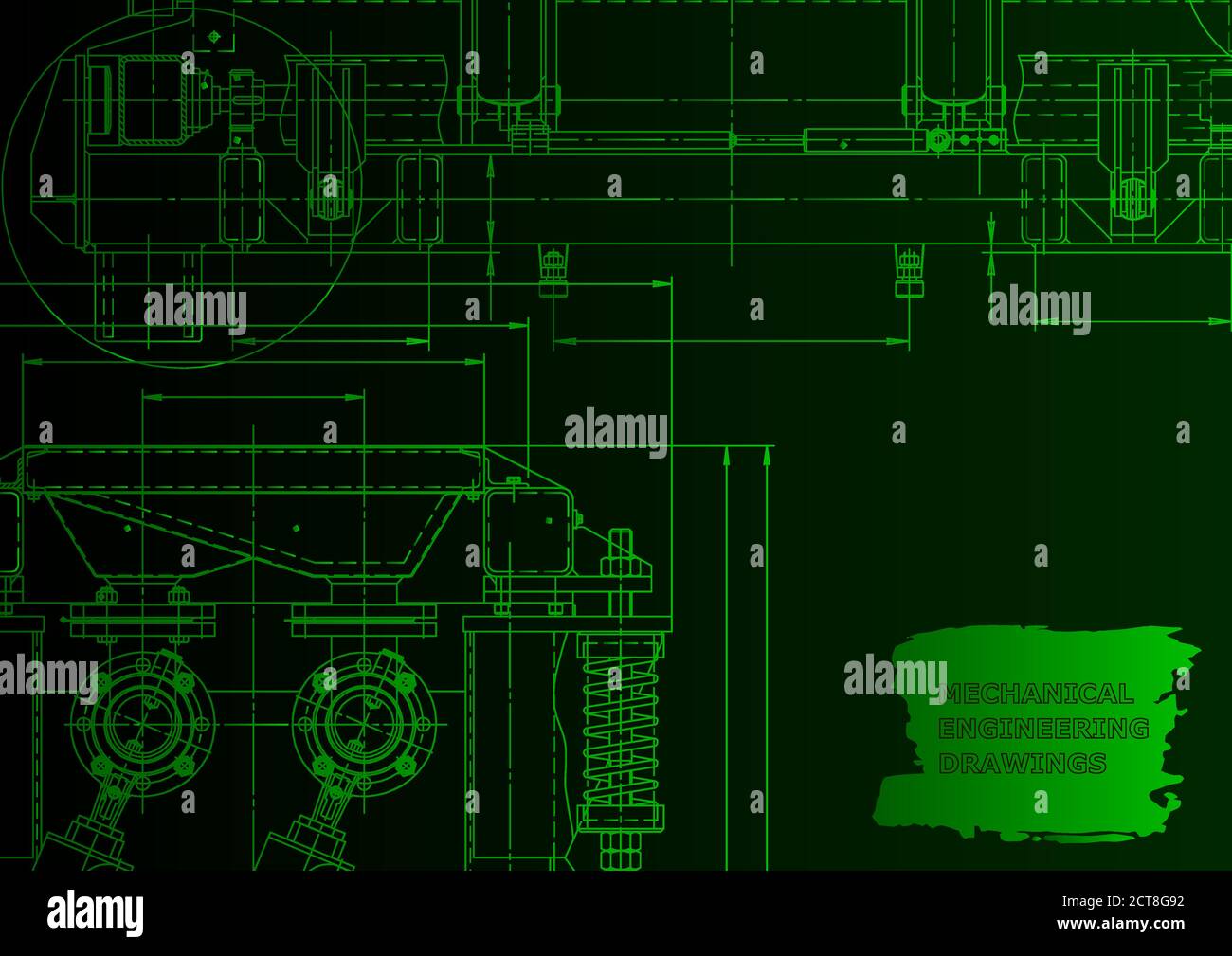 Technical abstract background. Vector engineering drawing. Mechanical ...