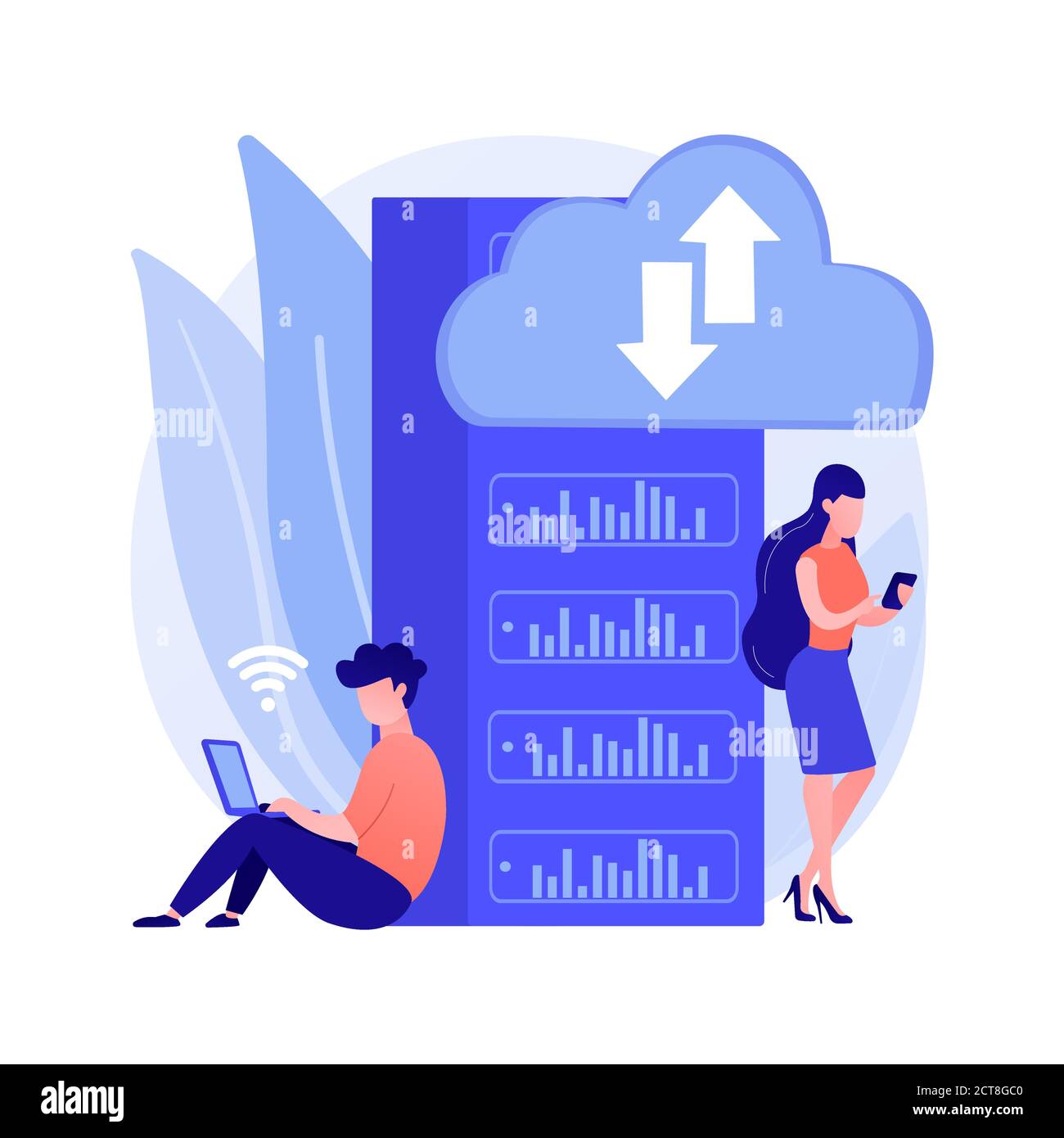 Edge computing abstract concept vector illustration. Stock Vector