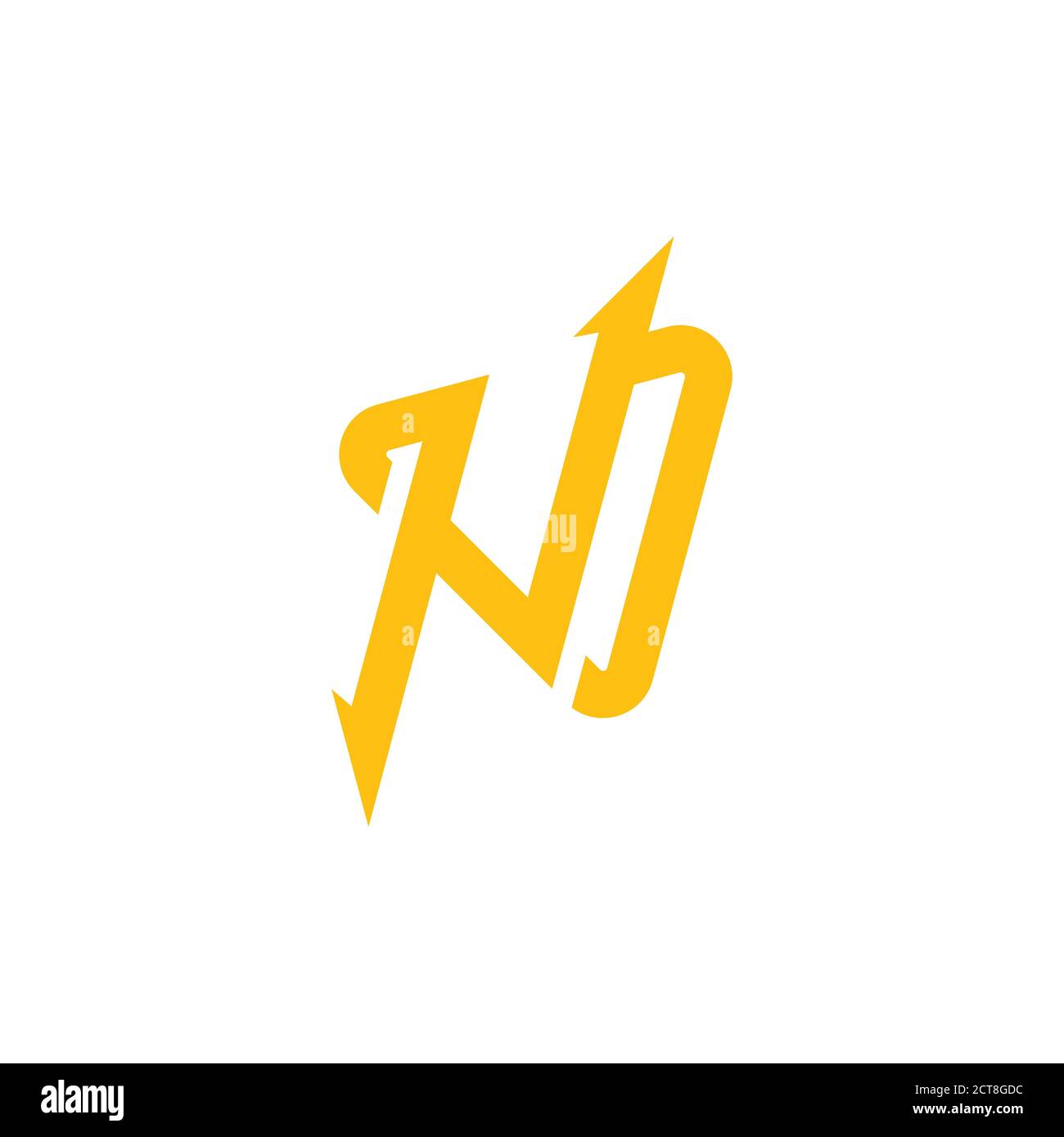 letter n triangle arrow geometric logo vector Stock Vector