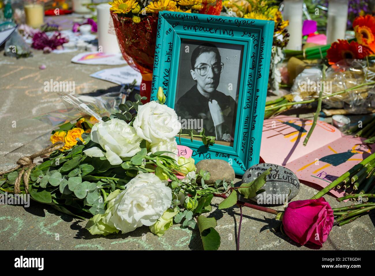 Images from the Justice Ruth Bader Ginsburg memorial at the United