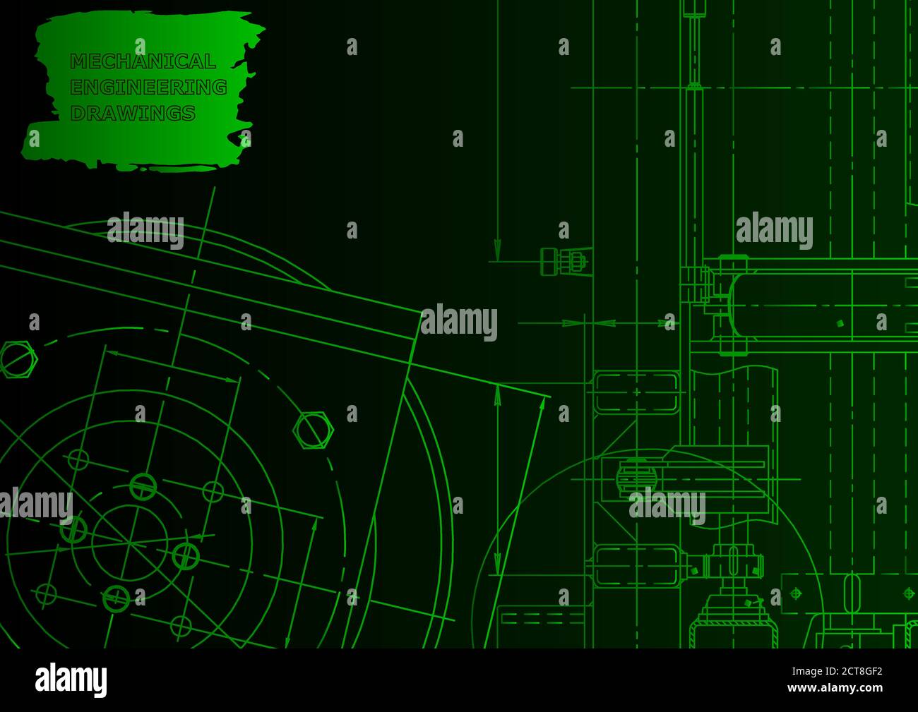 Vector engineering illustration. Computer aided design systems ...