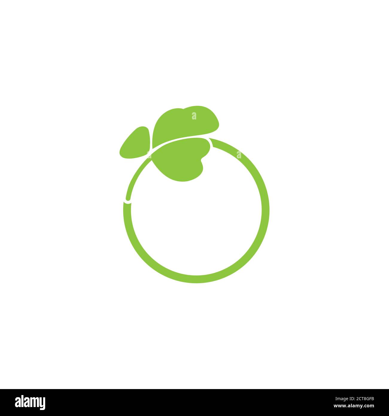 simple circle leaf parsley design logo vector Stock Vector