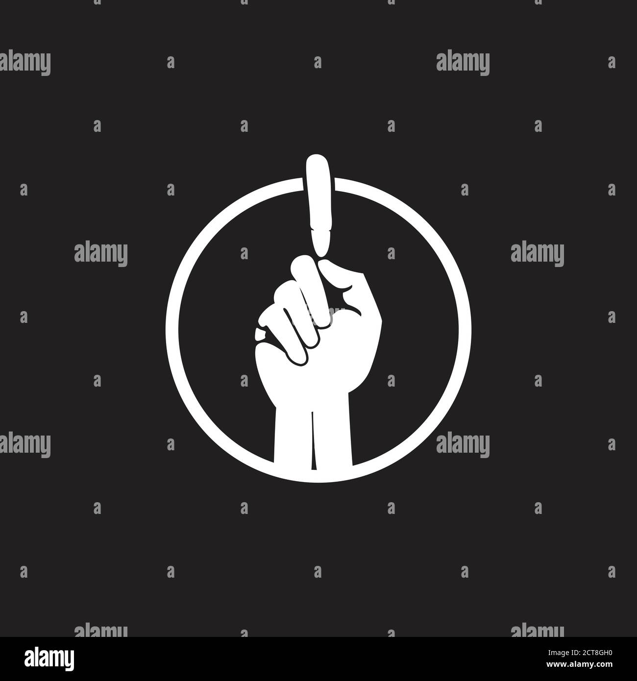pointing up finger number one symbol logo vector Stock Vector