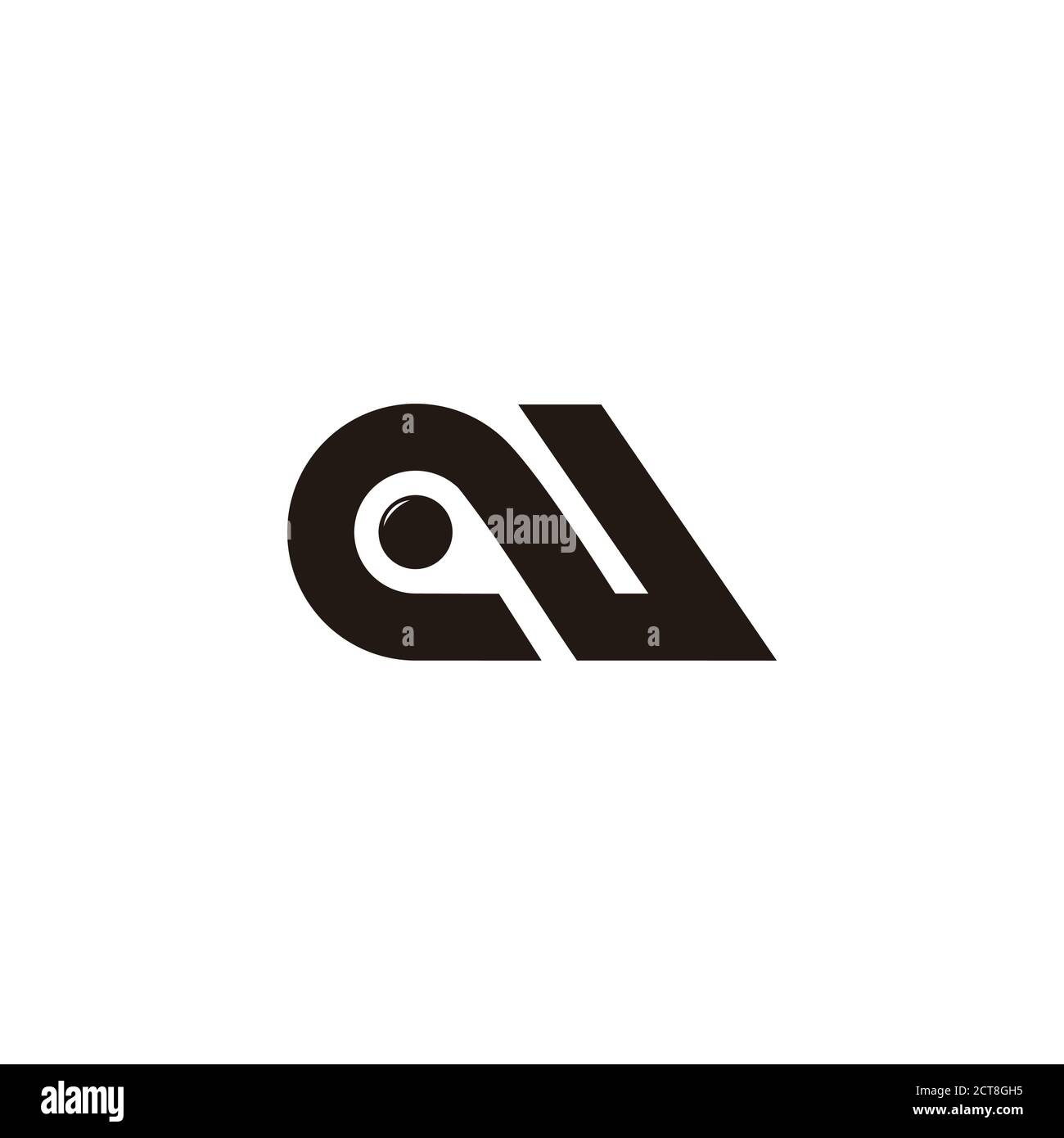 letter au geometric linear shape logo vector Stock Vector
