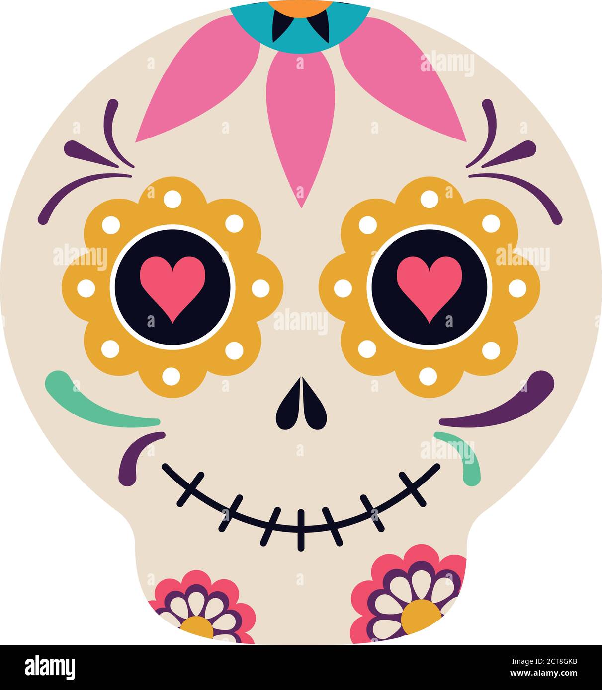Isolated mexican skull vector design Stock Vector Image & Art - Alamy
