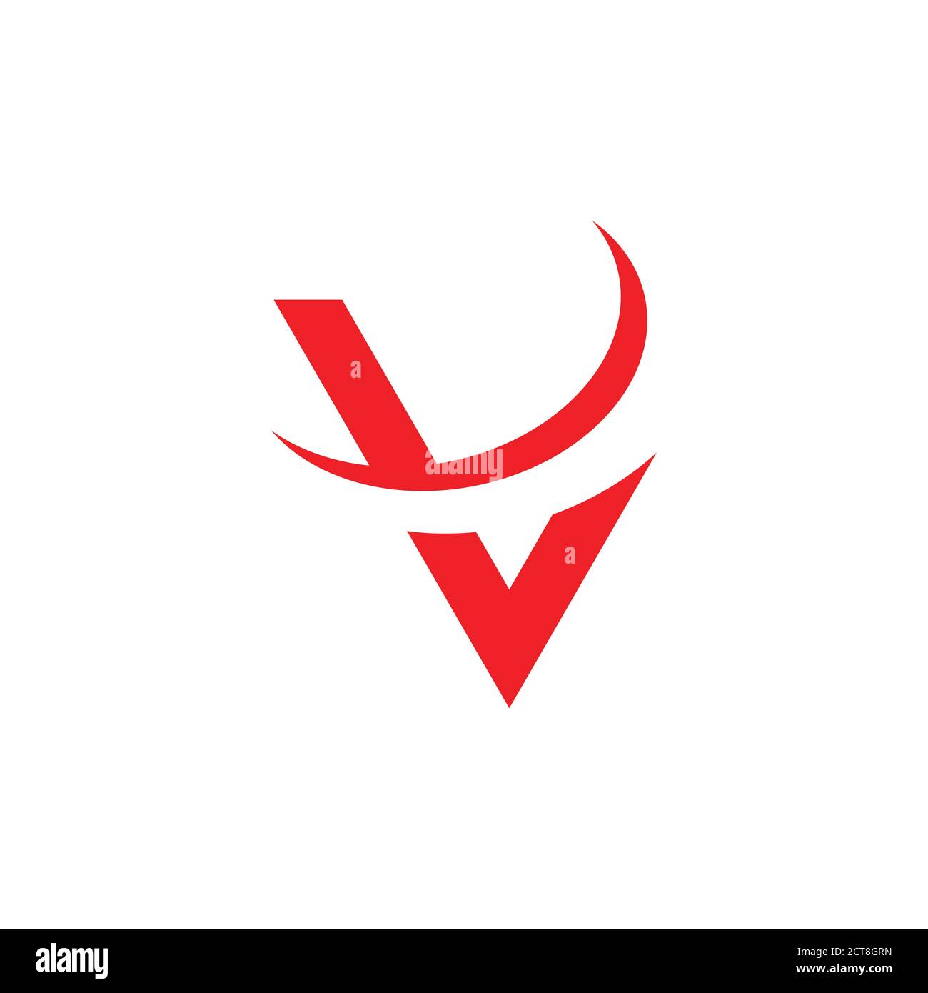 letter v motion simple logo vector Stock Vector Image & Art - Alamy
