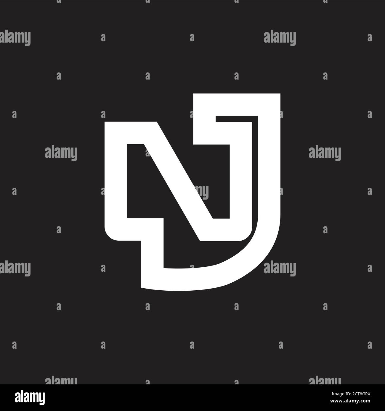 Nj minimal logo Stock Vector Images - Alamy