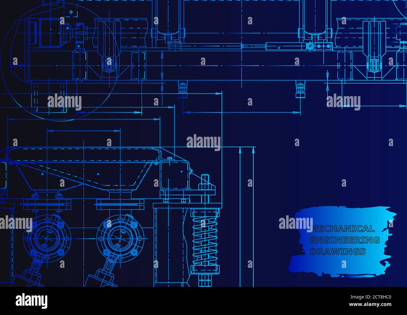 Machine Design Colour Abstract Technical abstract background. Vector engineering drawing. Mechanical ...