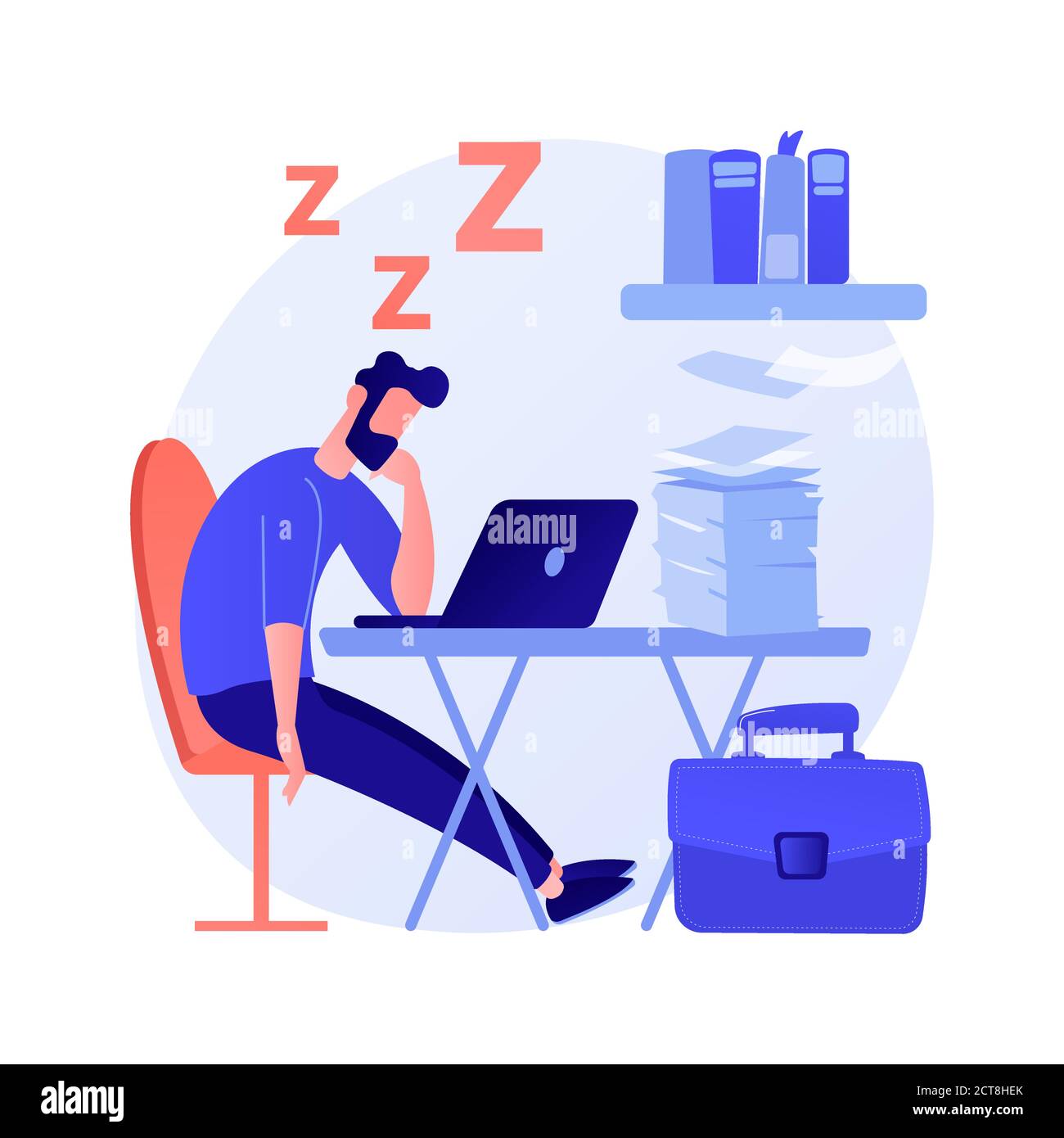 Sleep Deprivation Abstract Concept Vector Illustration Stock Vector ...