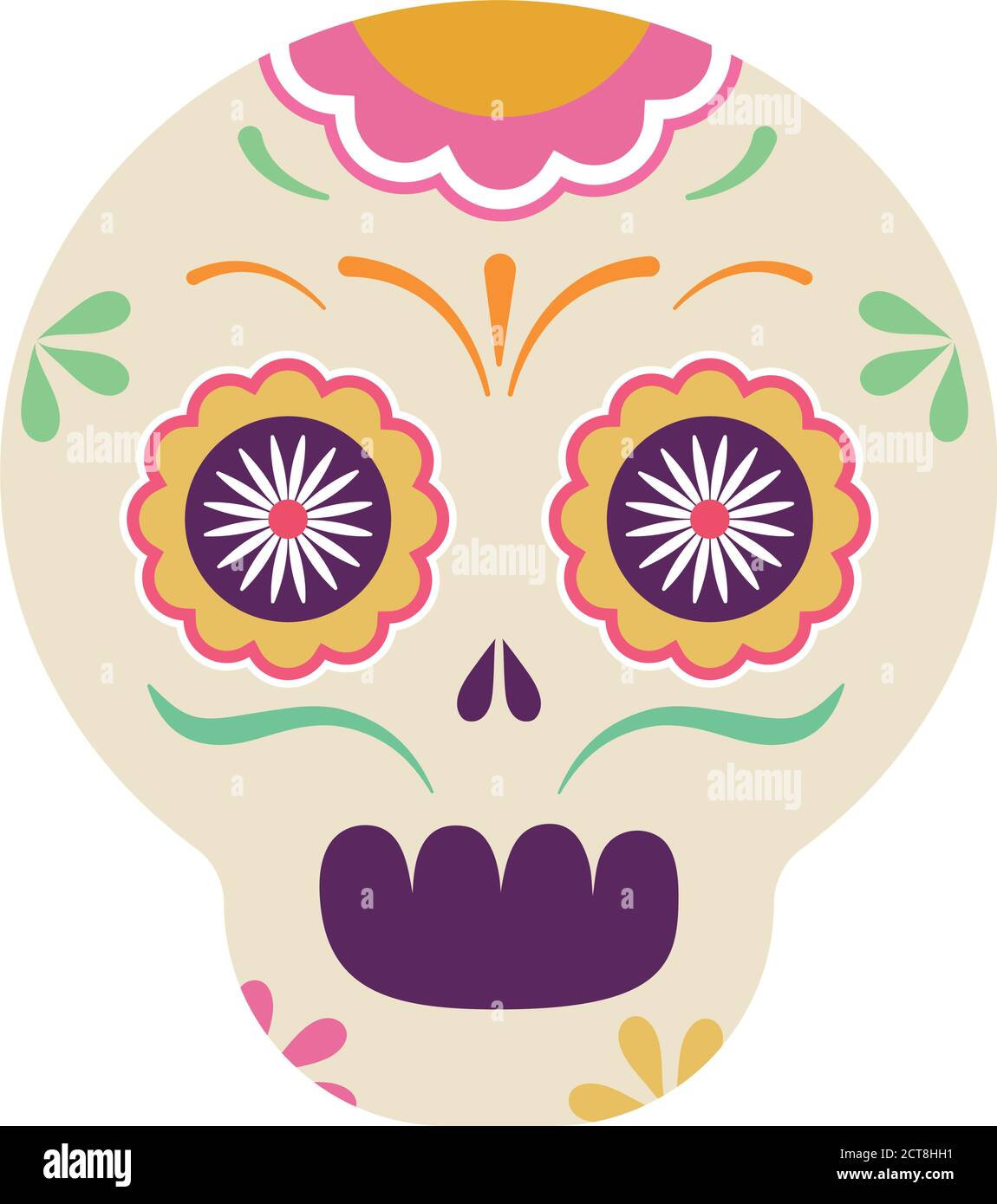 Isolated mexican skull vector design Stock Vector Image & Art - Alamy