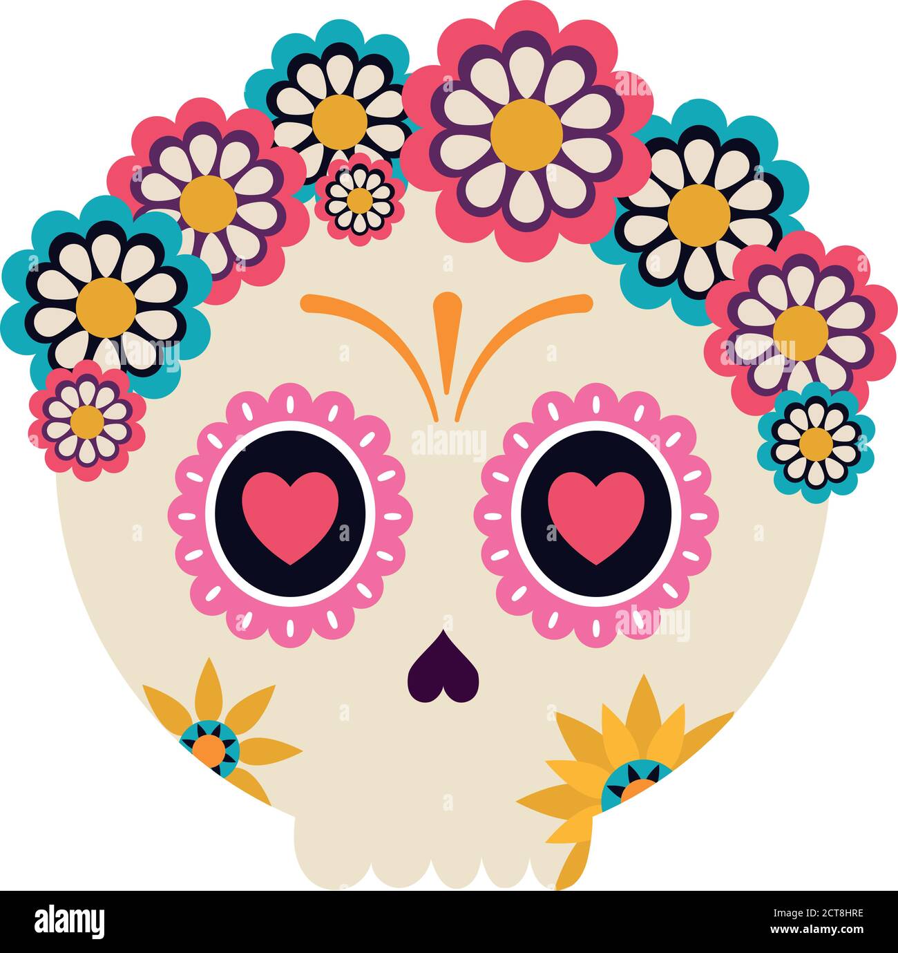 Isolated mexican skull vector design Stock Vector Image & Art - Alamy