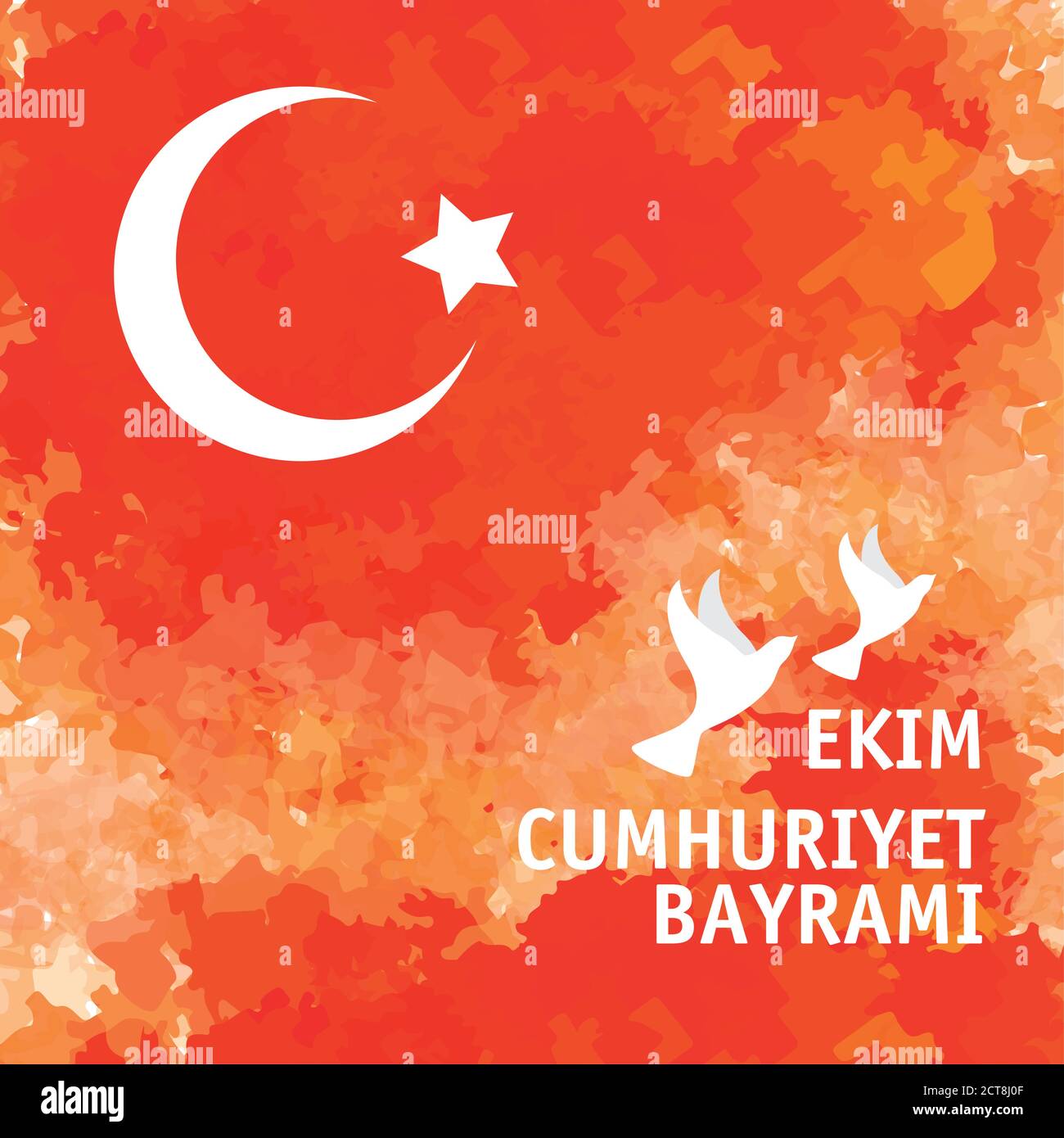 29 october republic day turkey, ekim cumhuriyet bayrami Stock Vector