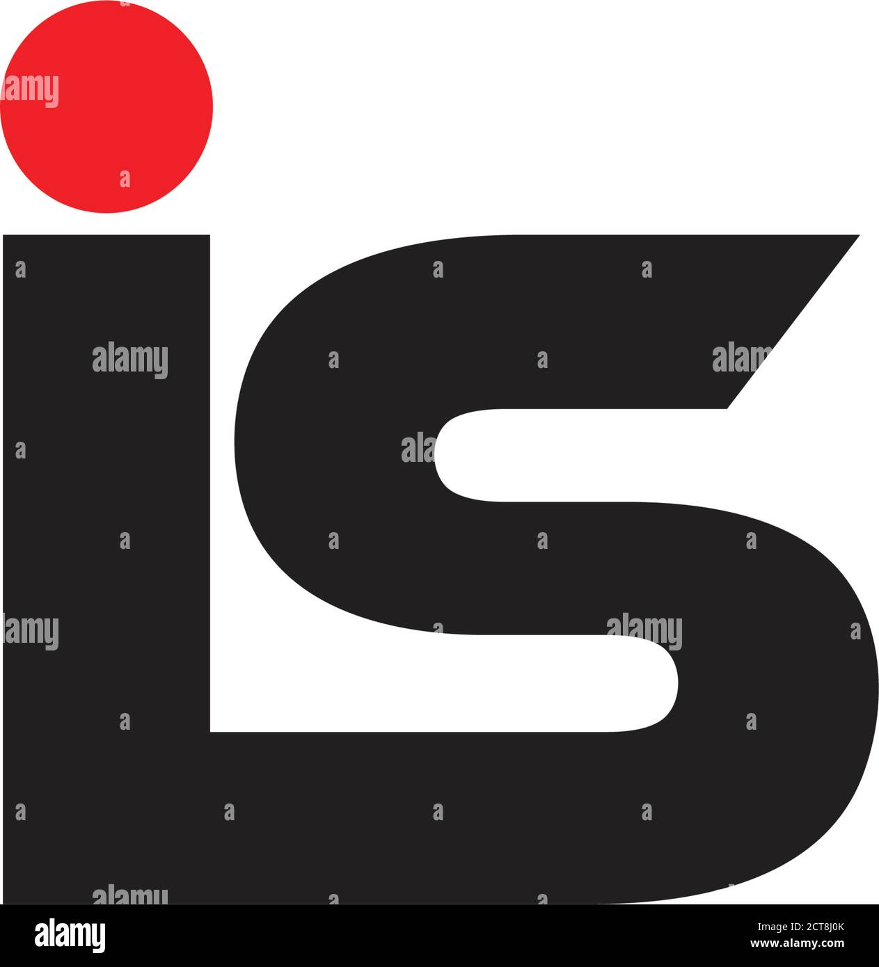 letter is simple linked logo vector Stock Vector