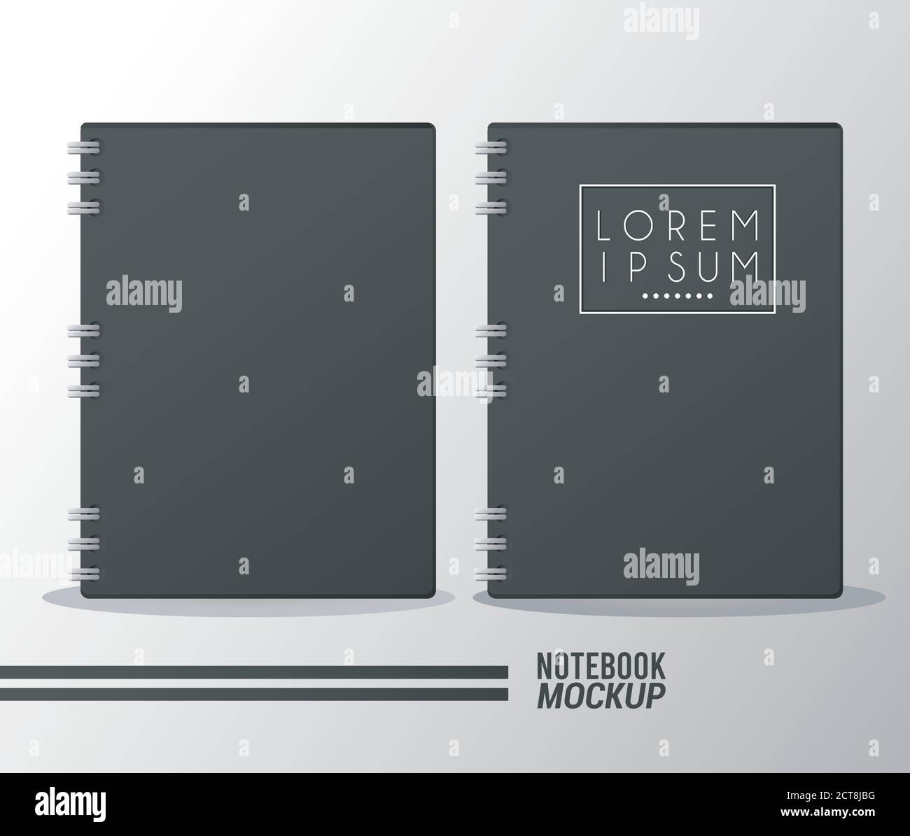 Two notebooks Stock Vector Images - Alamy