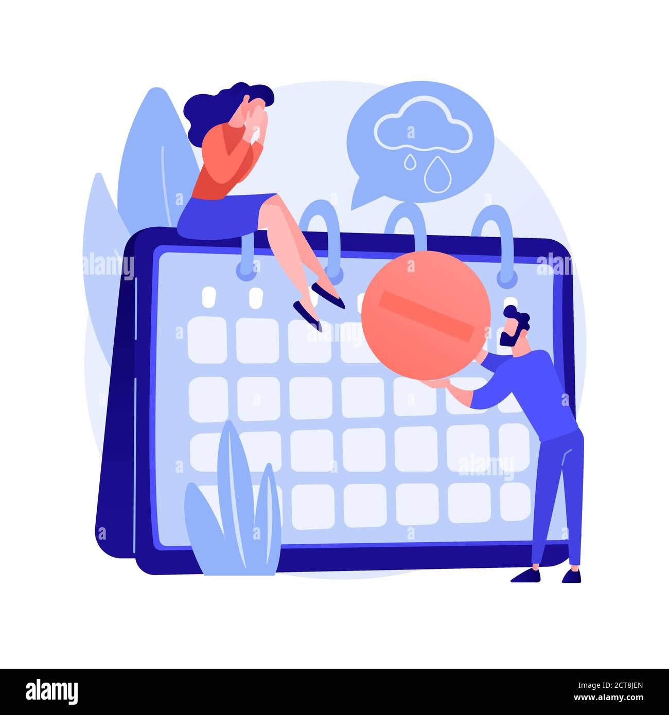 Seasonal affective disorder treatment abstract concept vector
