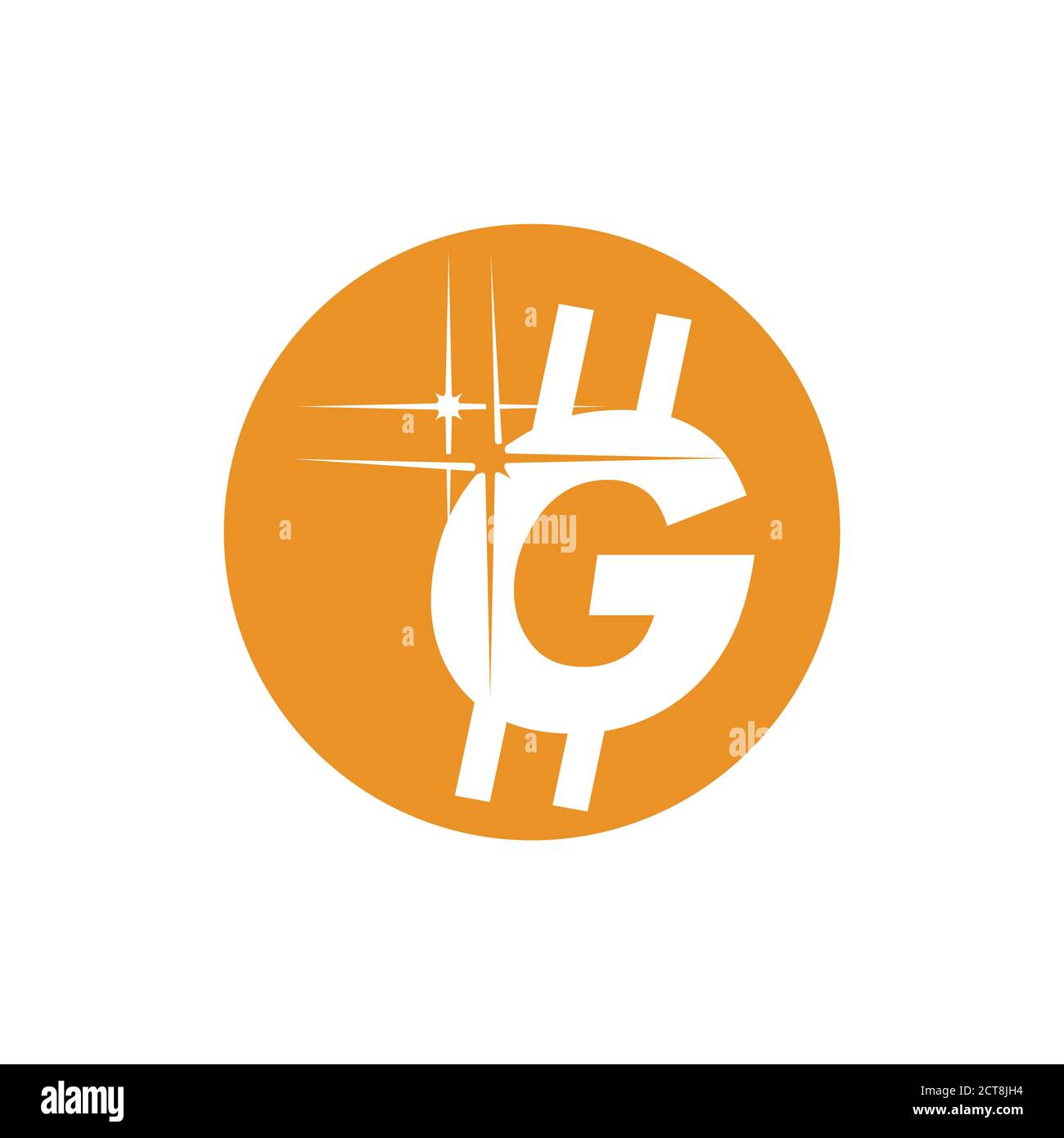 Bitcoin Monogram A vector illustration of Clean and shine monogram logo letter G bitcoin ...