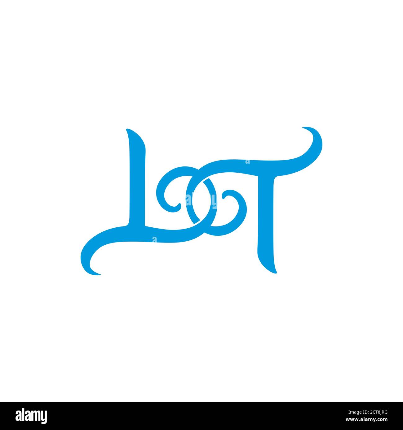 letter bt linked spiral logo vector Stock Vector