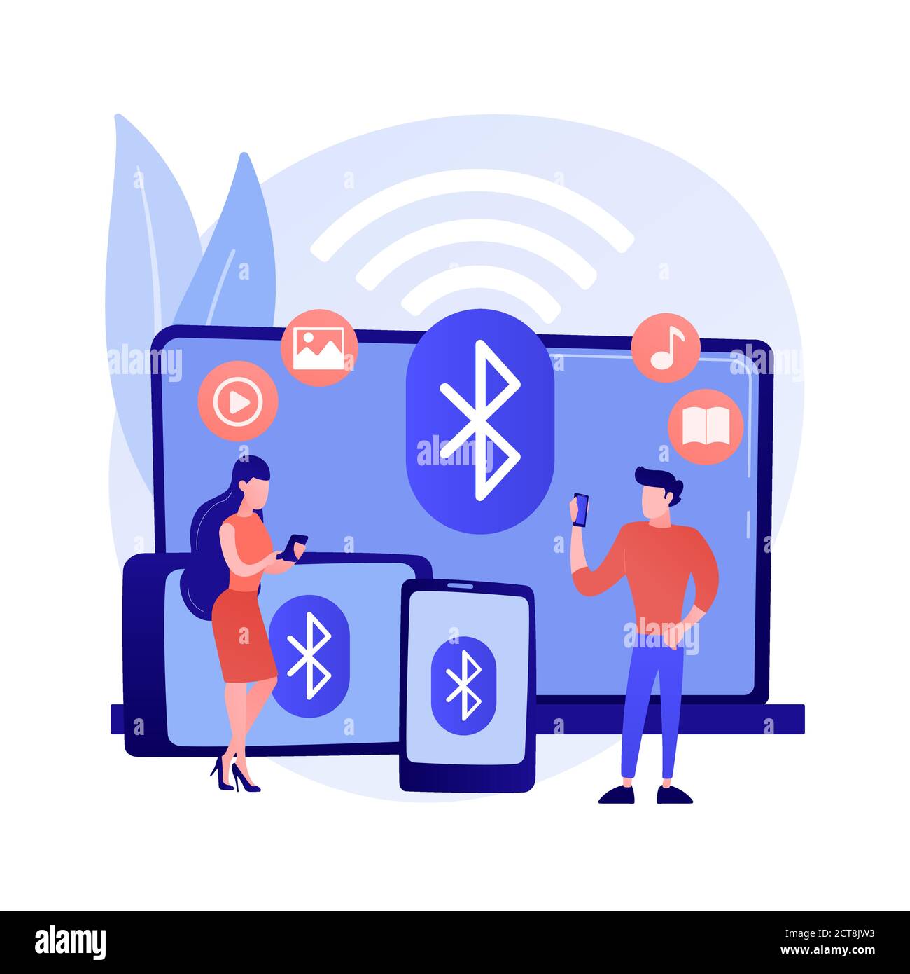 Wireless device connection abstract concept vector illustration Stock ...