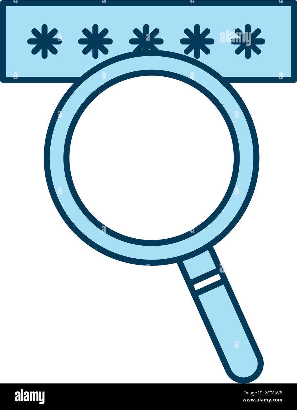 lupe with code line and fill style icon vector design Stock Vector