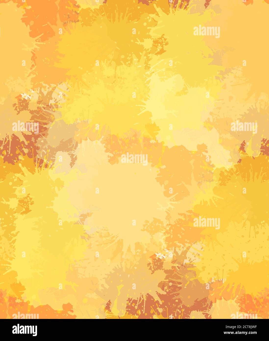 Seamless texture with yellow watercolor splashes. Vector background for ...