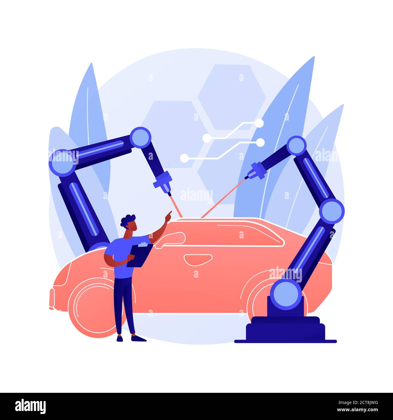 Laser technologies abstract concept vector illustration. Stock Vector