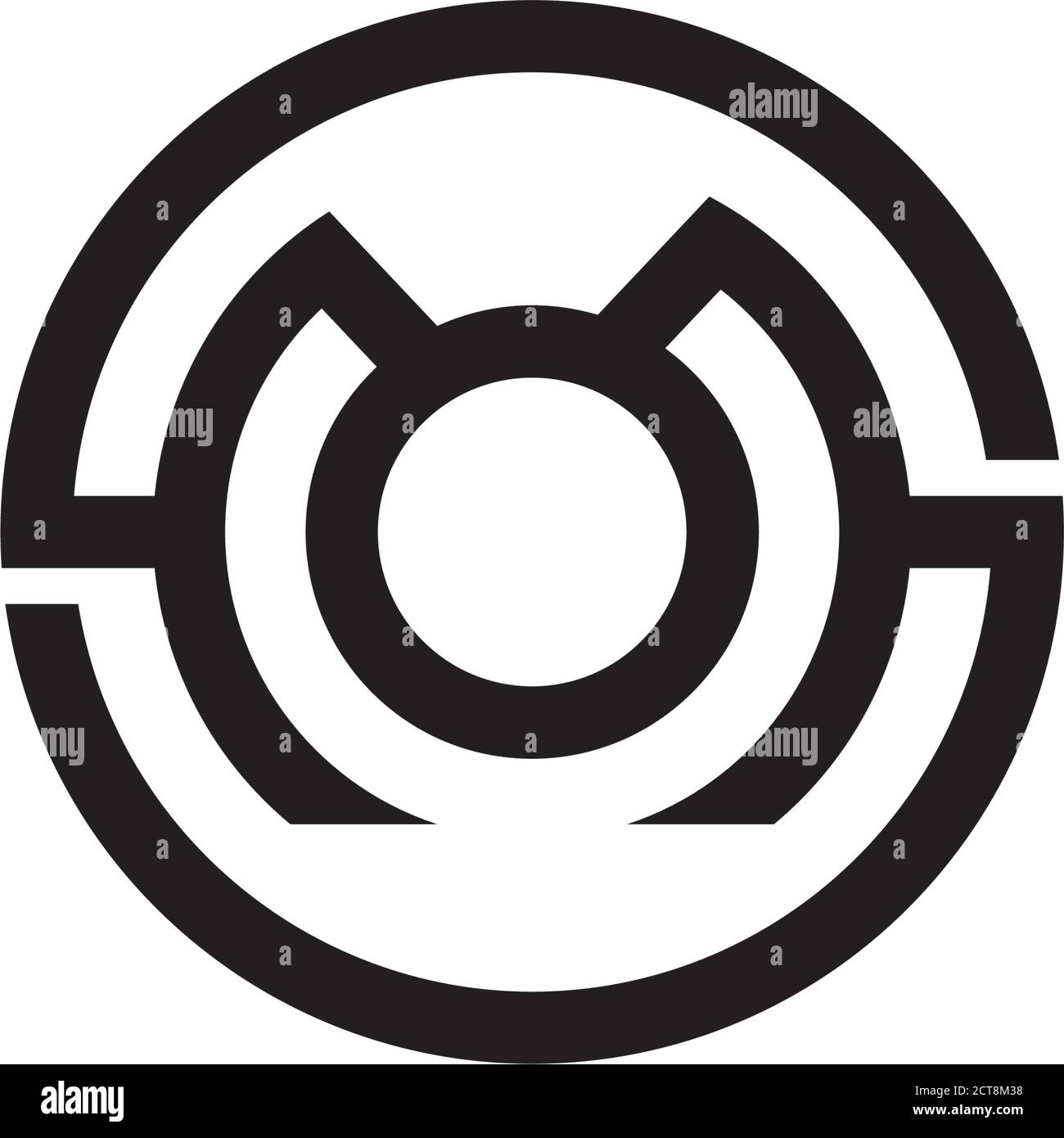 letter s m o symbol circle geometric line logo vector Stock Vector ...