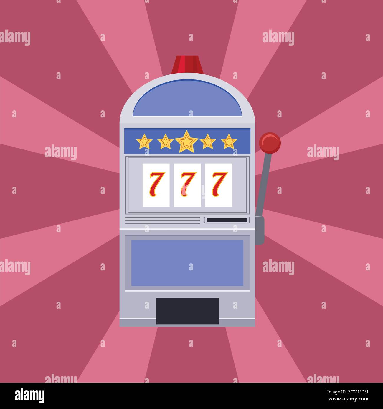 Flat illustrations of Slot machines. Vector element for your creativity Stock Vector