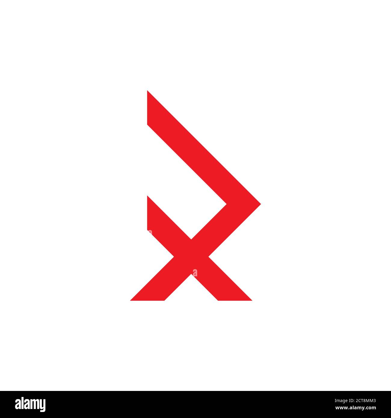 letter rx simple geometric logo vector Stock Vector