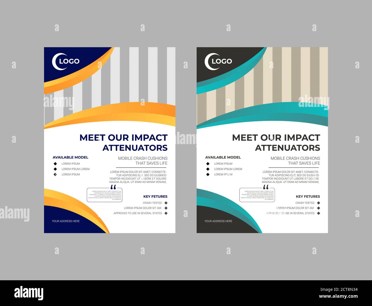 Business Product Flyer Design with gradient colors Vector Template Stock Vector