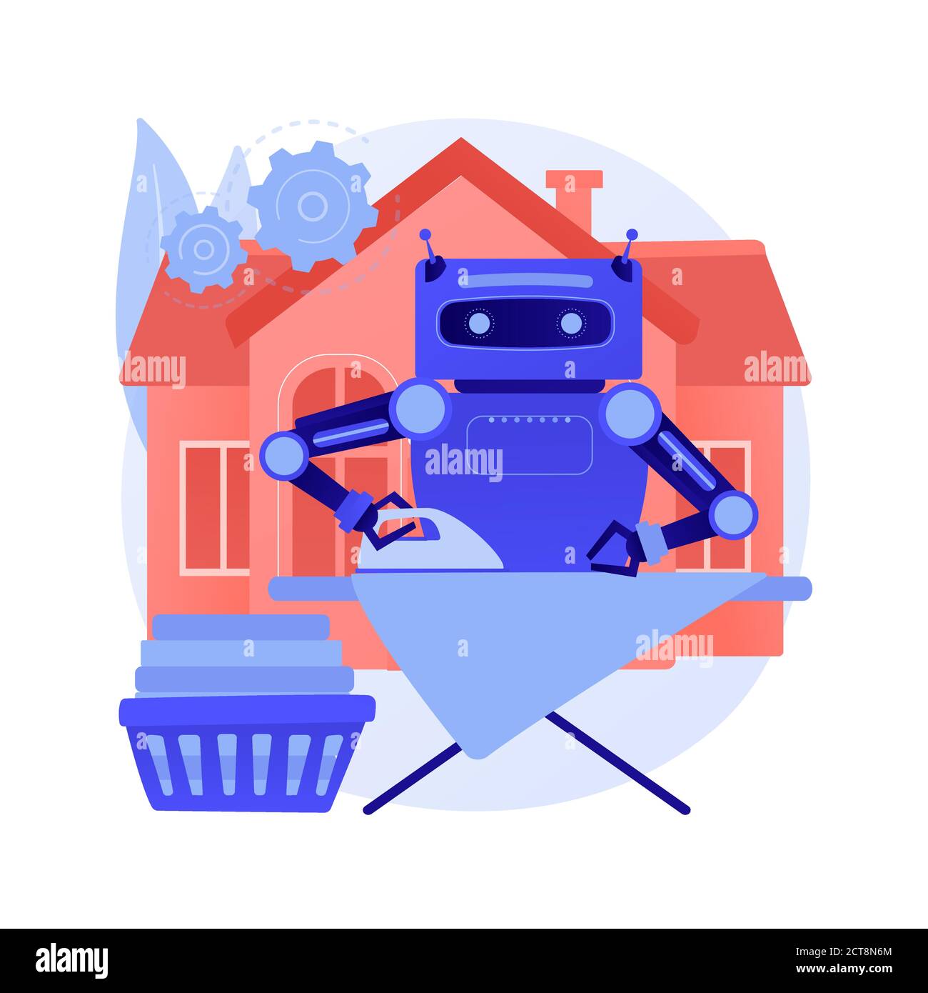 Home robot technology abstract concept vector illustration Stock Vector