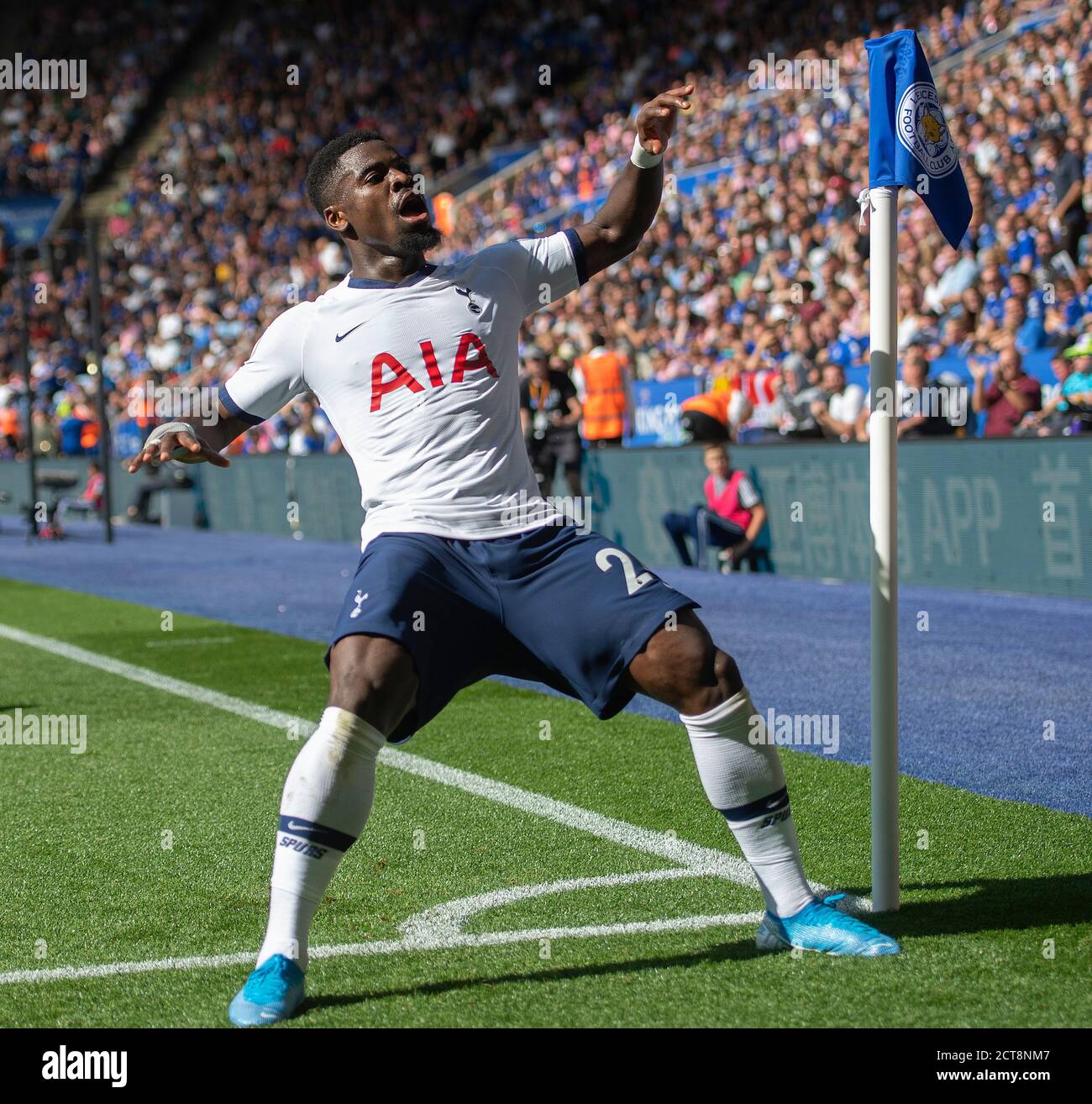 Tottenham Hotspurs' Serge Aurier celebrates his goal which was then disallowed by a VAR.  PHOTO CREDIT:  © MARK PAIN / ALAMY STOCK PHOTO Stock Photo