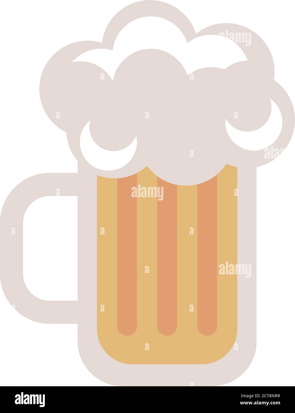 beer jar drink oktoberfest flat style icon vector illustration design ...