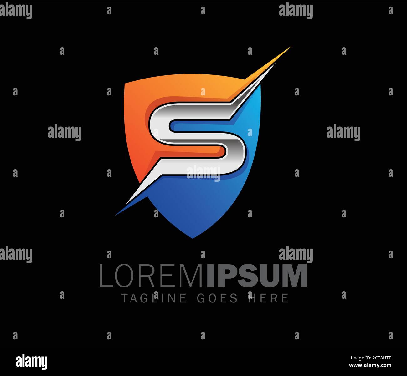 A vector illustration Logo of shield and initial letter S Stock Vector ...