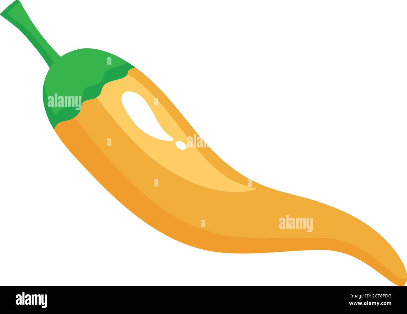Yellow Chilli Vector yellow chili pepper vegetable in white background vector illustration ...