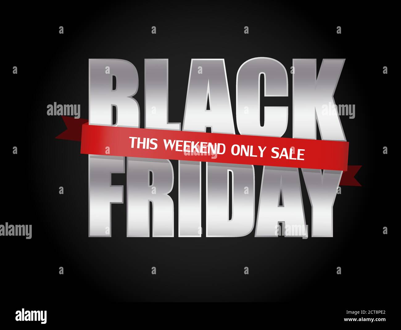 black firday with ribbon label design advertising , vector illustration