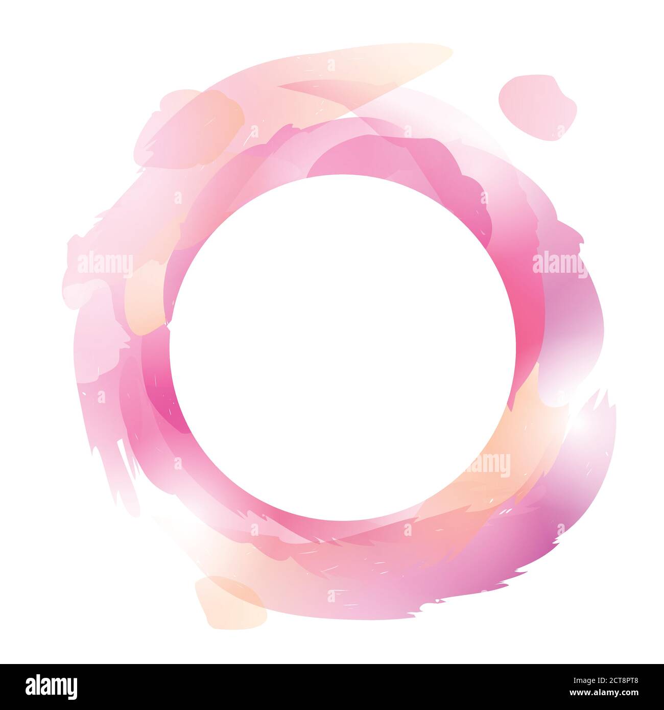 Round frame with multicolored strokes. Vector template for banner, card and your creativity Stock Vector