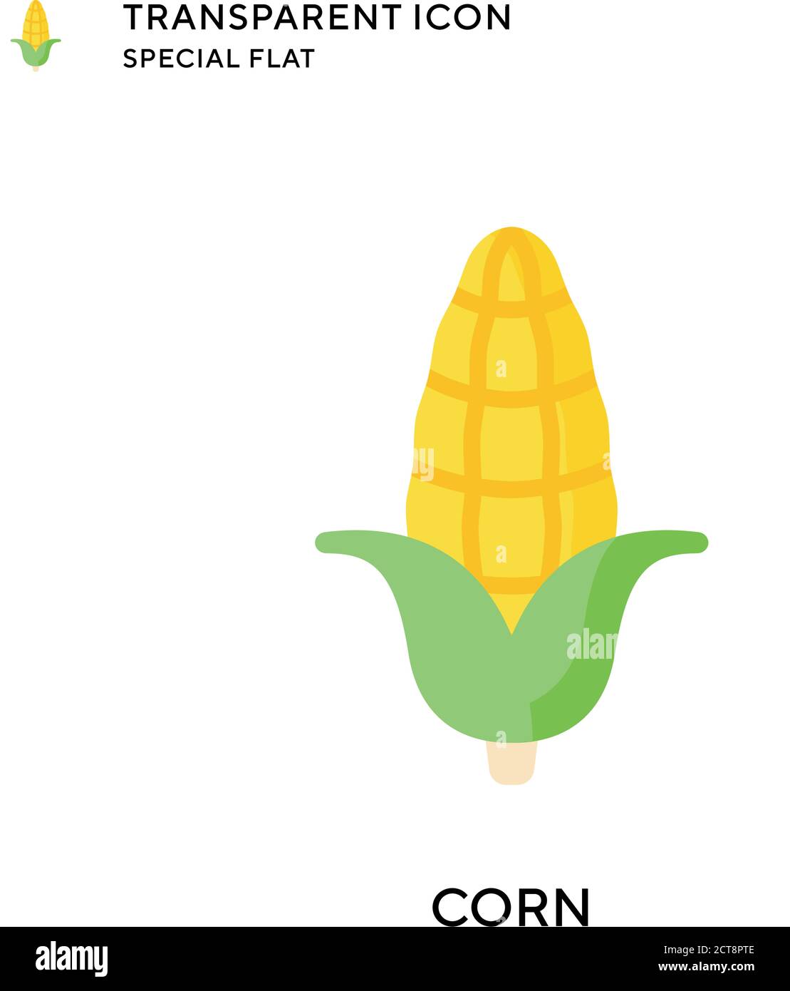 Fresh corn husk closeup view Stock Vector Images - Alamy