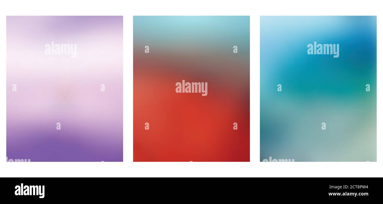 Set of multicolored blurred backgrounds. Vector background for your creativity. Stock Vector