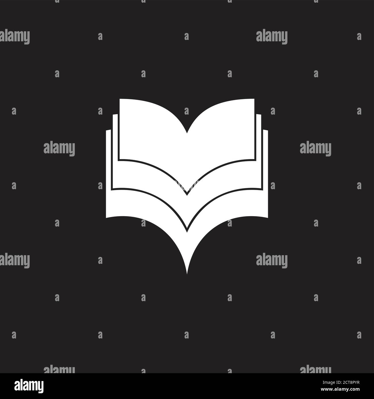 3d flat book geometric design edcuation logo vector Stock Vector